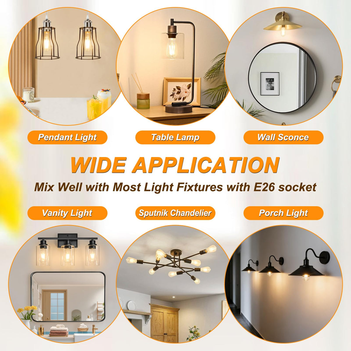 Ascher energy-saving 6W bulb matching 60W look
