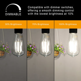 Ascher eye-comfort LED bulb, mercury-free, for calm evenings and easy use.