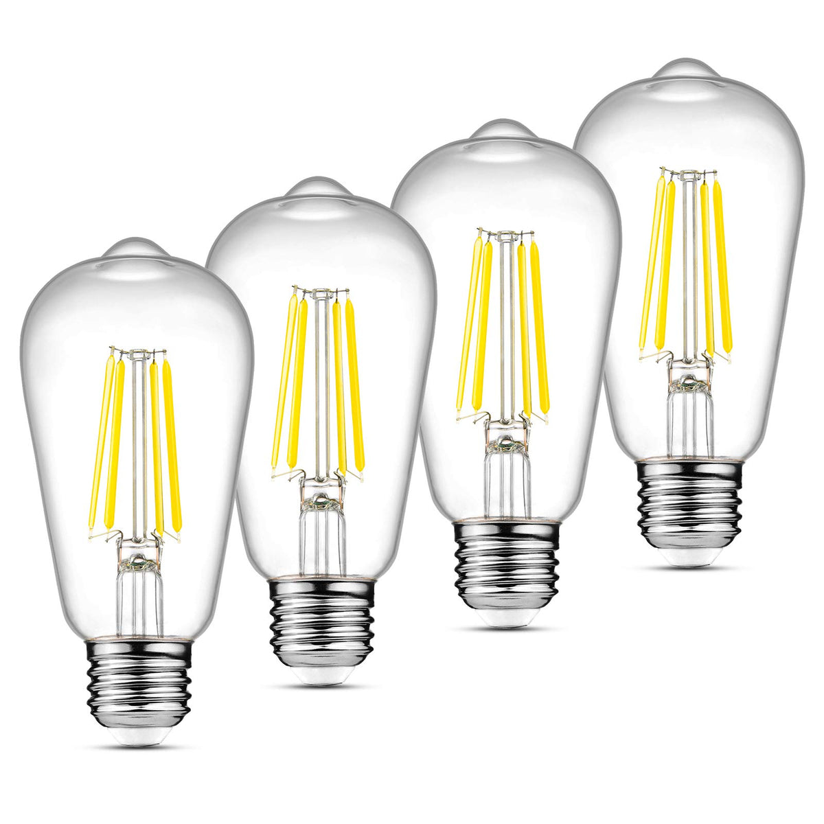 Ascher LED Edison bulb in chandelier delivering energy-efficient 60W-equivalent light