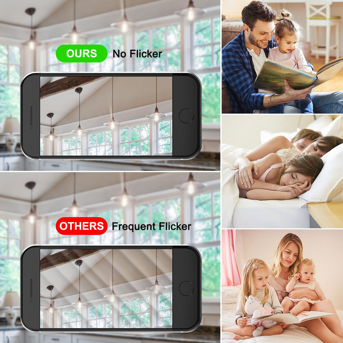 Ascher LED Edison bulbs with CRI 80 render colors accurately for real-life scenes.