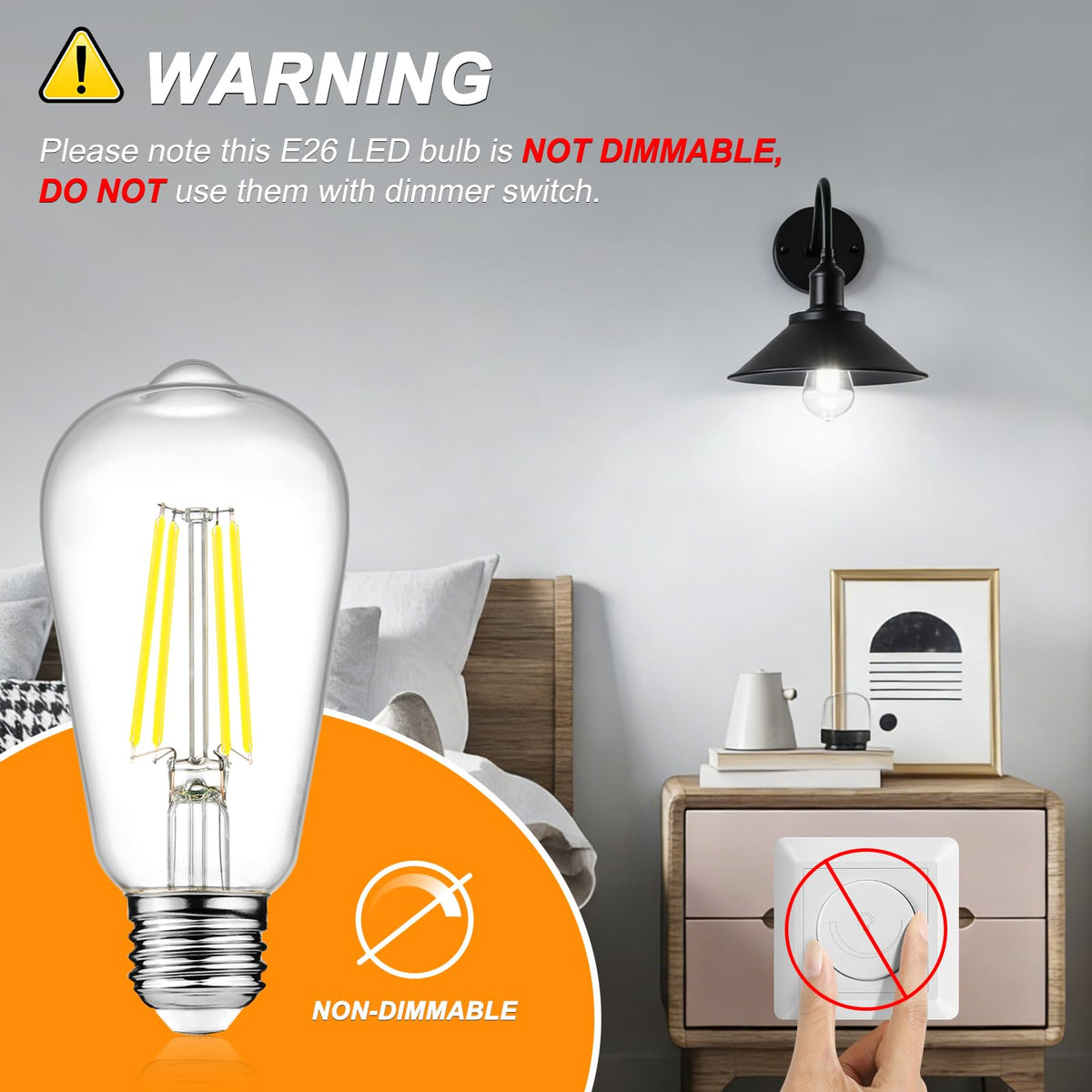 Ascher long-life bulbs rated for up to 20,000 hours of use