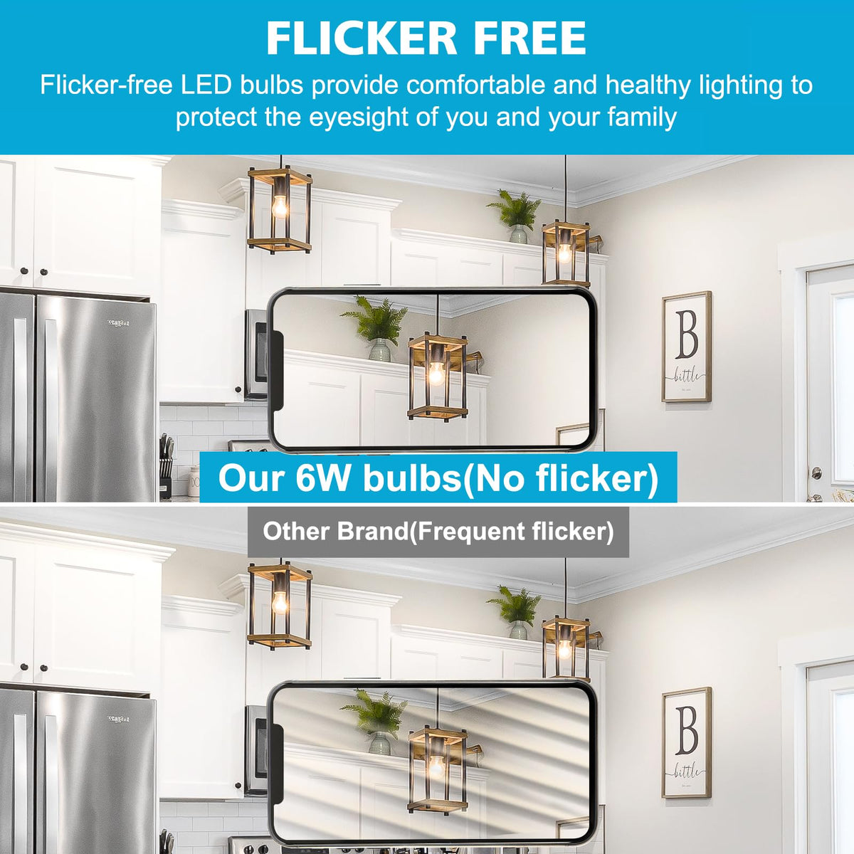 Ascher non-dimmable LED filament bulb; suitable for stable fixture lighting.