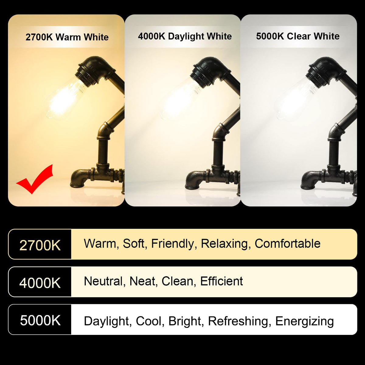 Ascher pack of four bulbs offers consistent performance and long life