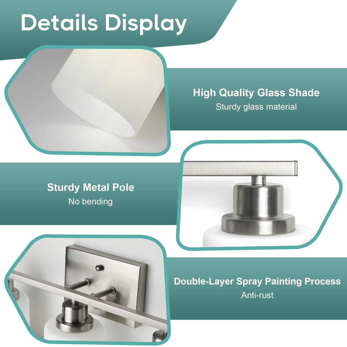 Ascher E26 base compatible with LED, CFL, or incandescent bulbs.