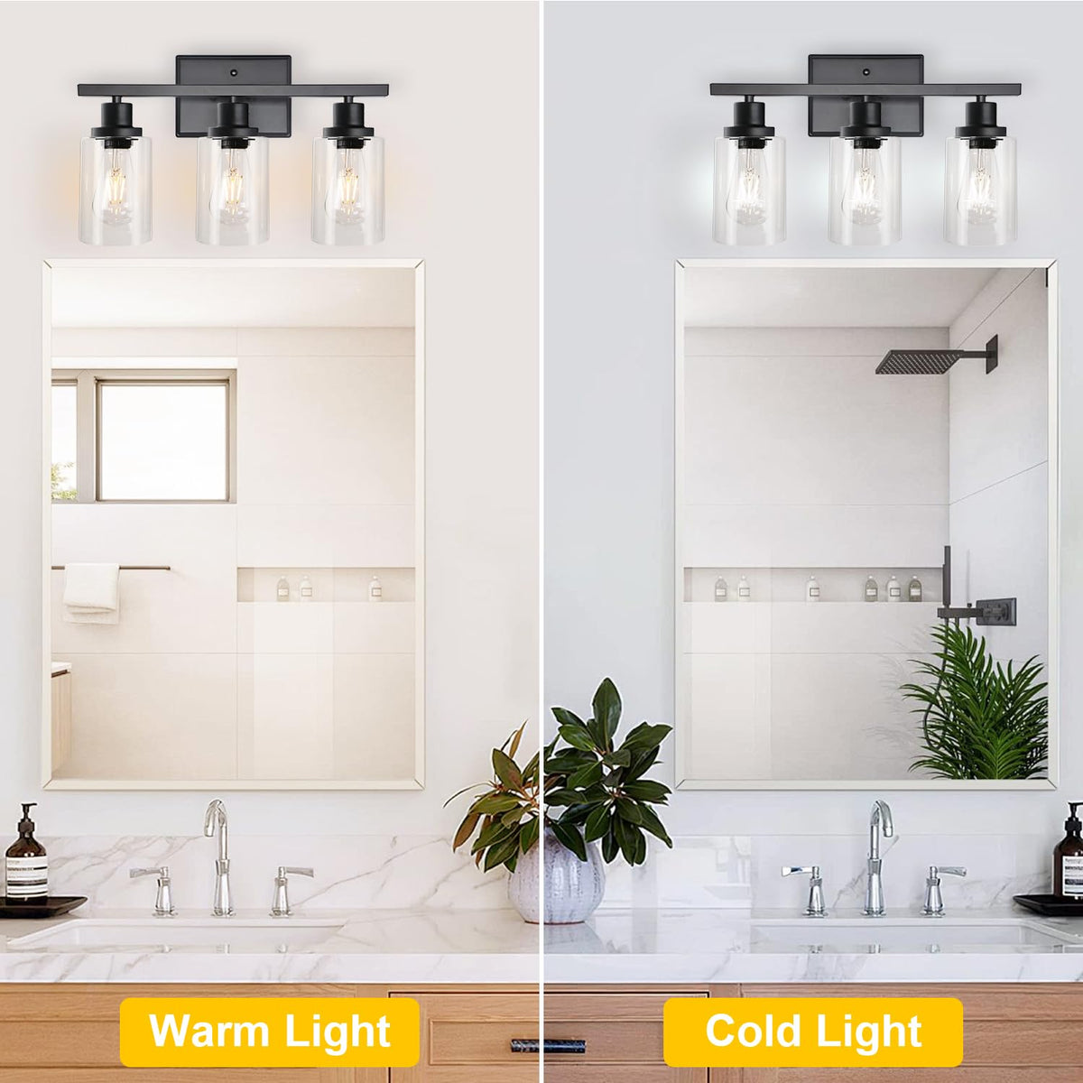 Ascher vanity light uses a standard E26 base for versatile bulb options.