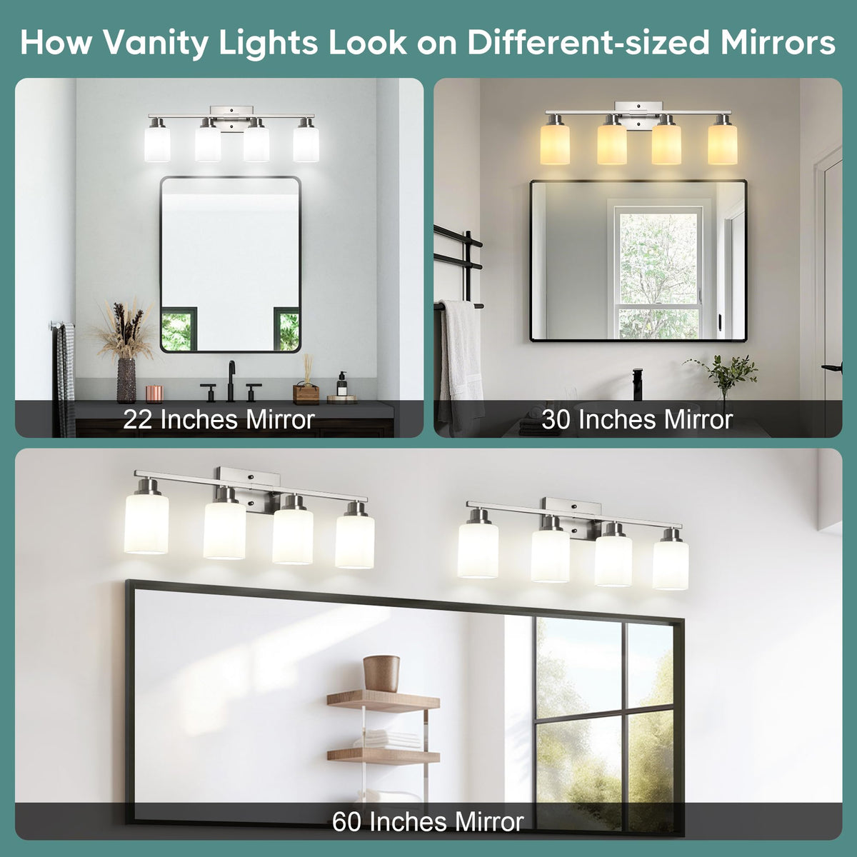Ascher vanity light includes installation hardware for easy setup