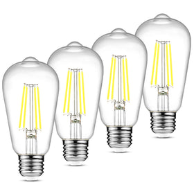 Ascher vintage LED Edison bulb in clear glass for authentic retro style with 700 lumens