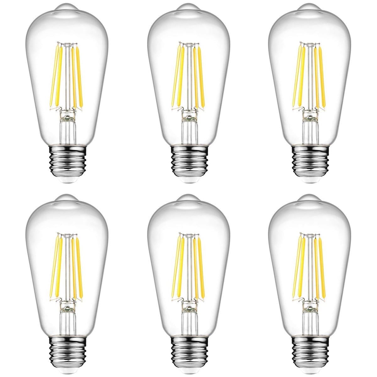 Ascher vintage LED Edison bulb showing clear glass and filament for retro decor