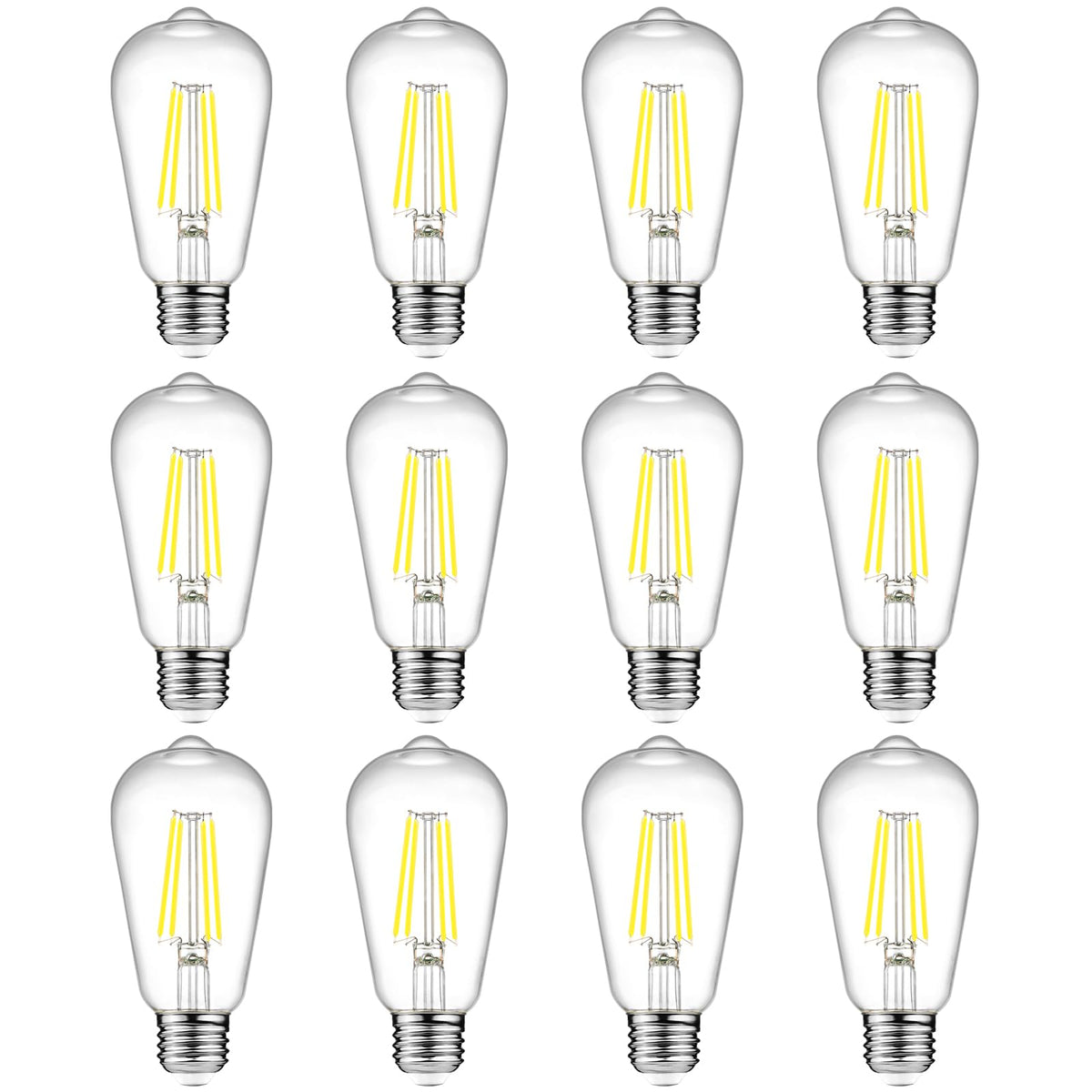 Ascher Vintage LED Edison bulbs show 6W to 60W-equivalent glow for energy efficiency