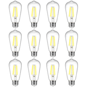 Ascher Vintage LED Edison bulbs show 6W to 60W-equivalent glow for energy efficiency