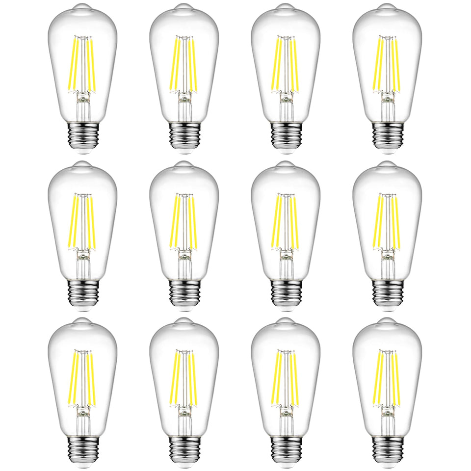 Ascher Vintage LED Edison bulbs show 6W to 60W-equivalent glow for energy efficiency