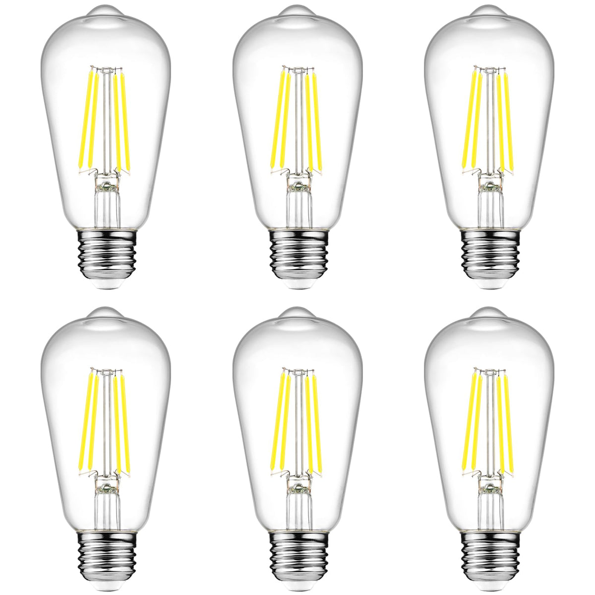 Ascher vintage LED Edison bulbs with clear glass for warm decor ambience