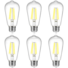 Ascher vintage LED Edison bulbs with clear glass for warm decor ambience