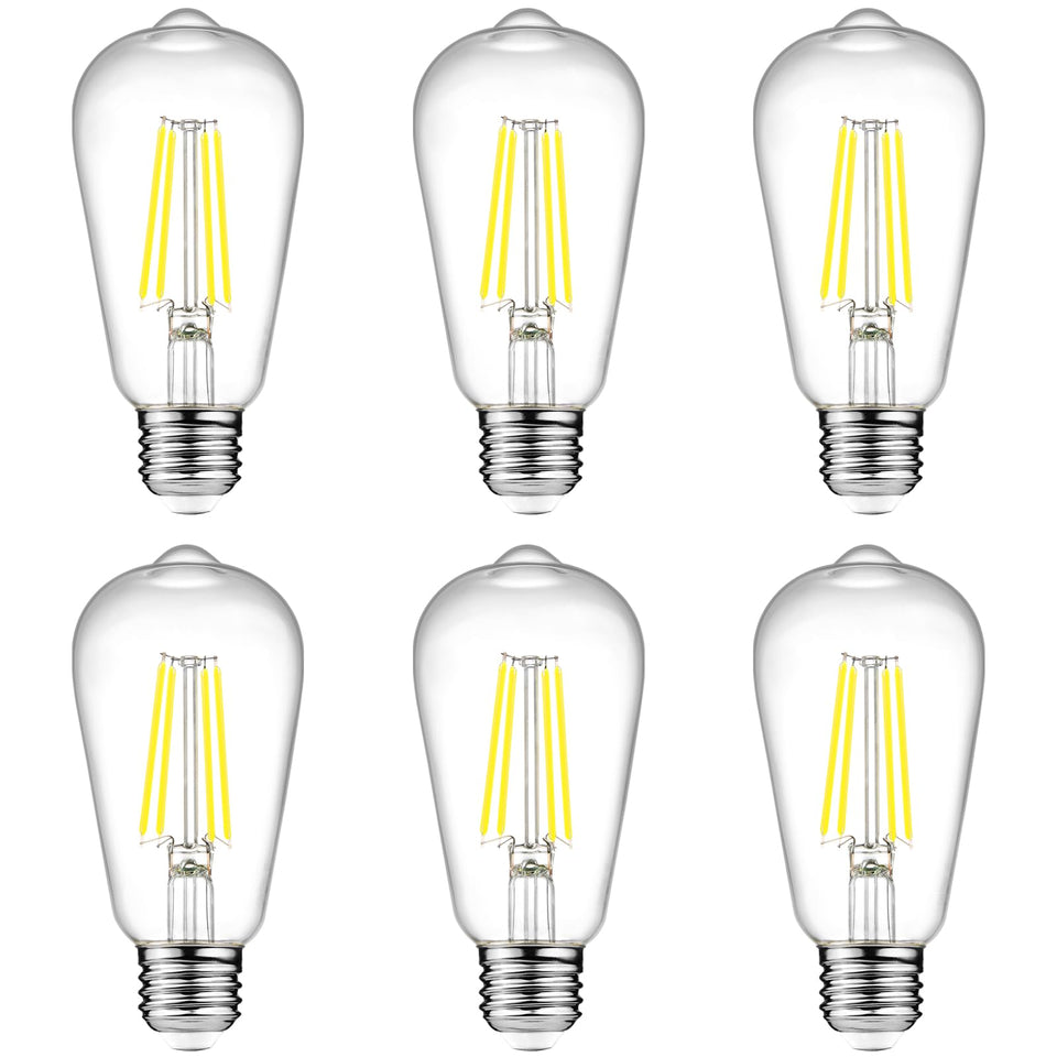 Ascher vintage LED Edison bulbs with clear glass for warm decor ambience