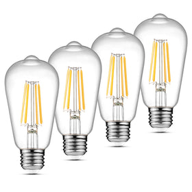 Ascher vintage LED Edison bulb with clear glass showcases timeless glow for warm ambiance