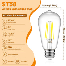 Ascher vintage bulbs with clear glass deliver classic style and true color with high CRI