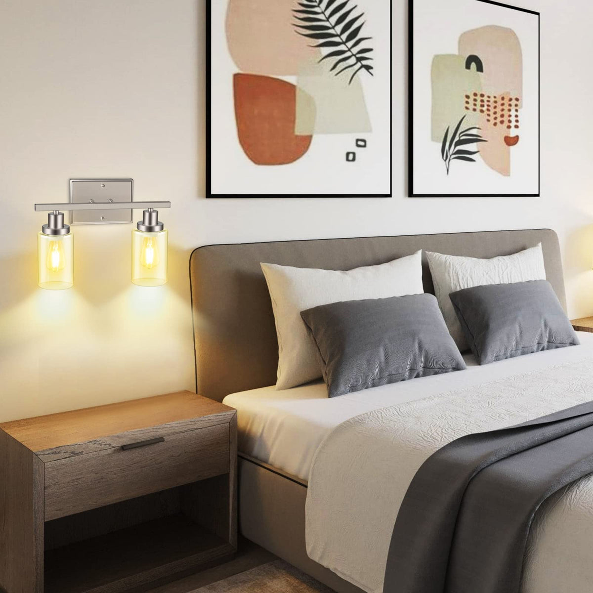 Ascher wall sconce placed in entryway and dining room areas