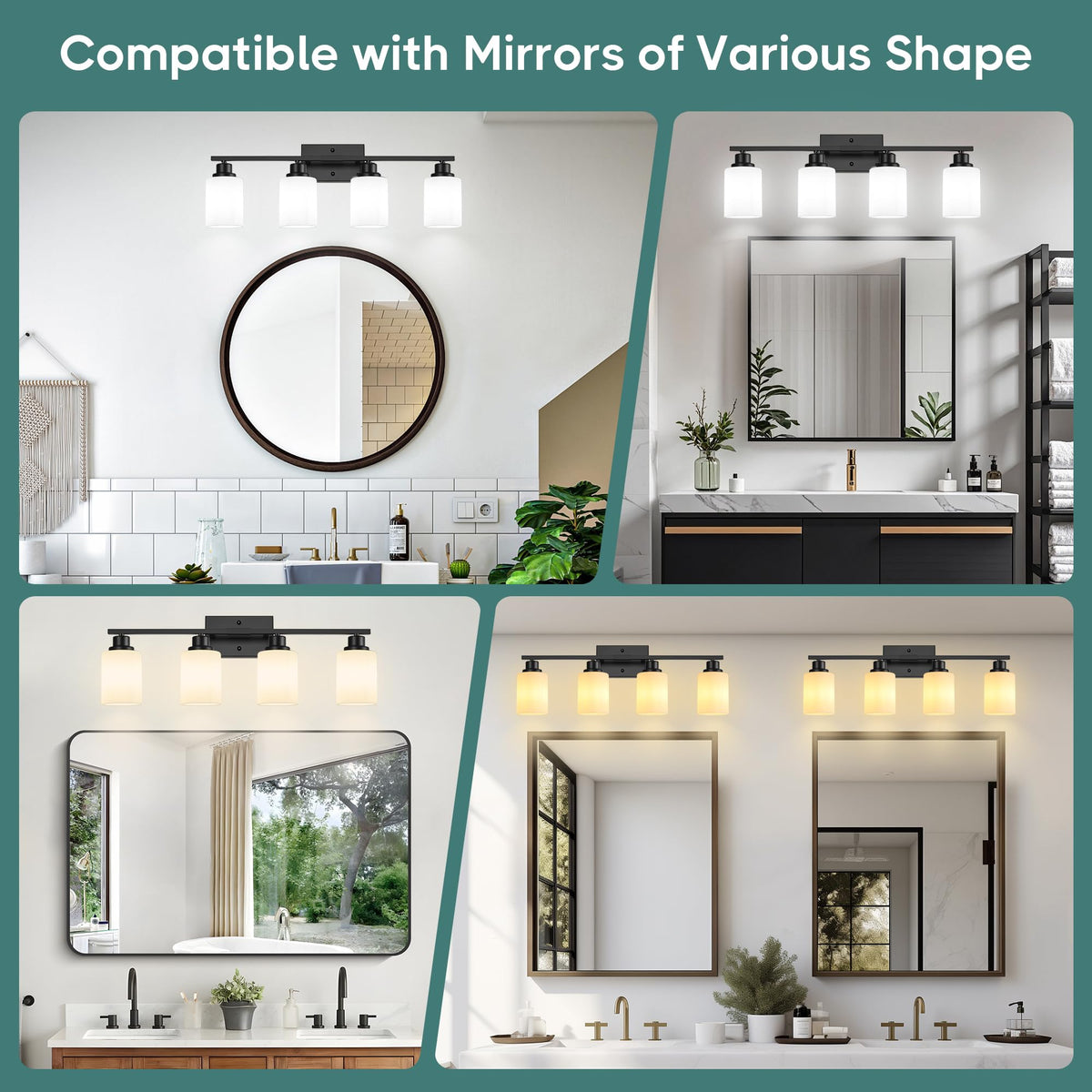 Ascher wide coverage design ideal for bathrooms and dressing areas
