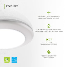 ASD 12-pack LED disk light CRI90 ensures natural colors in any space