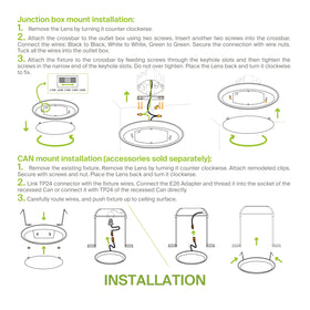 ASD 12-pack LED disk light recessed-can compatibility enables versatile mounting