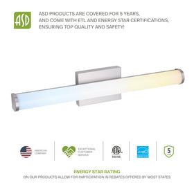 ASD vanity light above mirror ideal for bedroom vanity or cabinet lighting