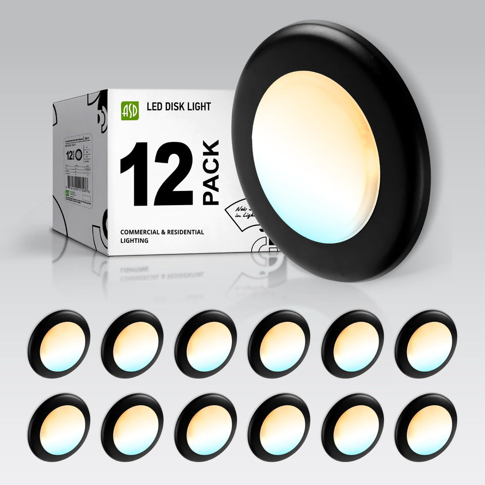 ASD 6-inch disk light on ceiling delivers even illumination for living spaces