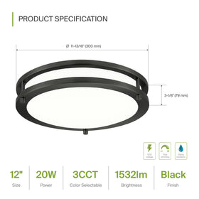ASD LED flush mount dimmable from full brightness to low