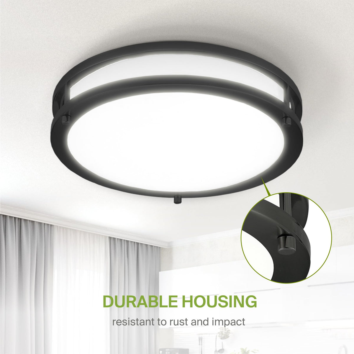 Includes mounting hardware for easy NEC-compliant installation