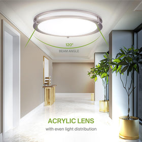 ASD LED 18-inch round flush mount ETL listed for safety.