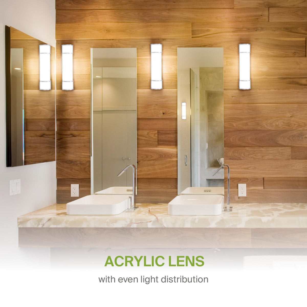 ASD damp-location rated vanity light suitable for bathrooms