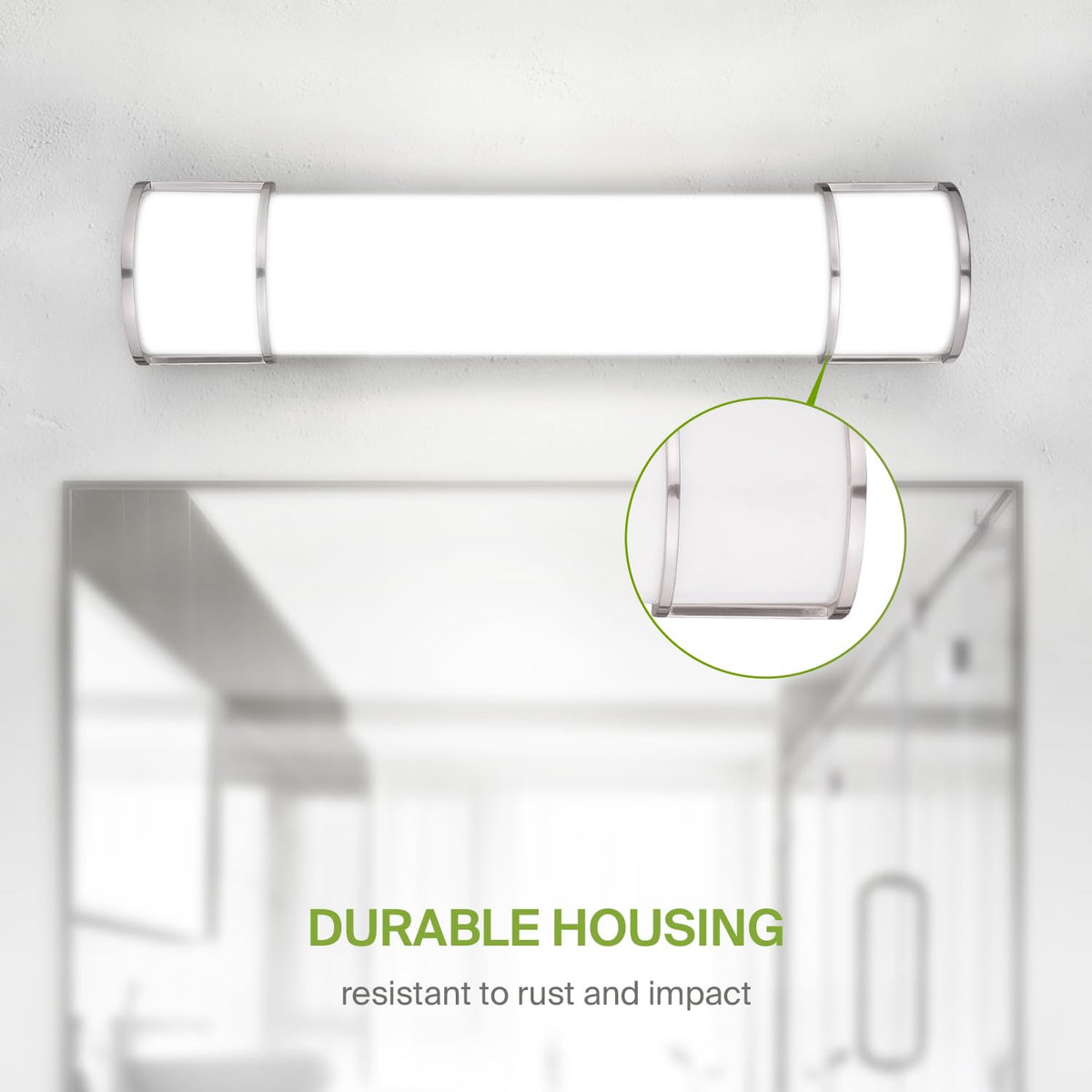 ASD long-tube vanity light design provides broad light coverage