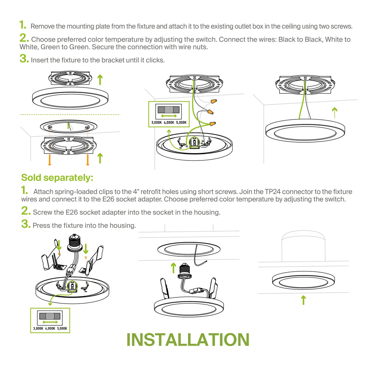ASD LED 5-Inch Round Flush Mount made in the USA for dependable lighting.
