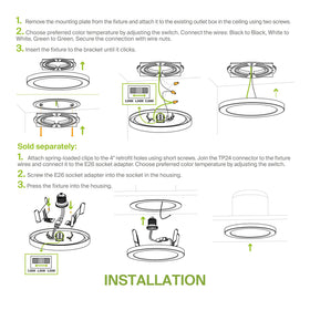 ASD LED 5-Inch Round Flush Mount made in the USA for dependable lighting.