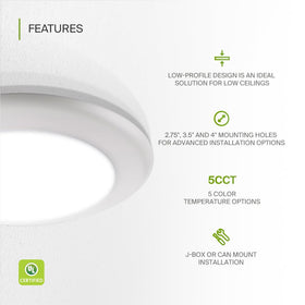 ASD 6-inch disk light with CRI90+ for true color rendering