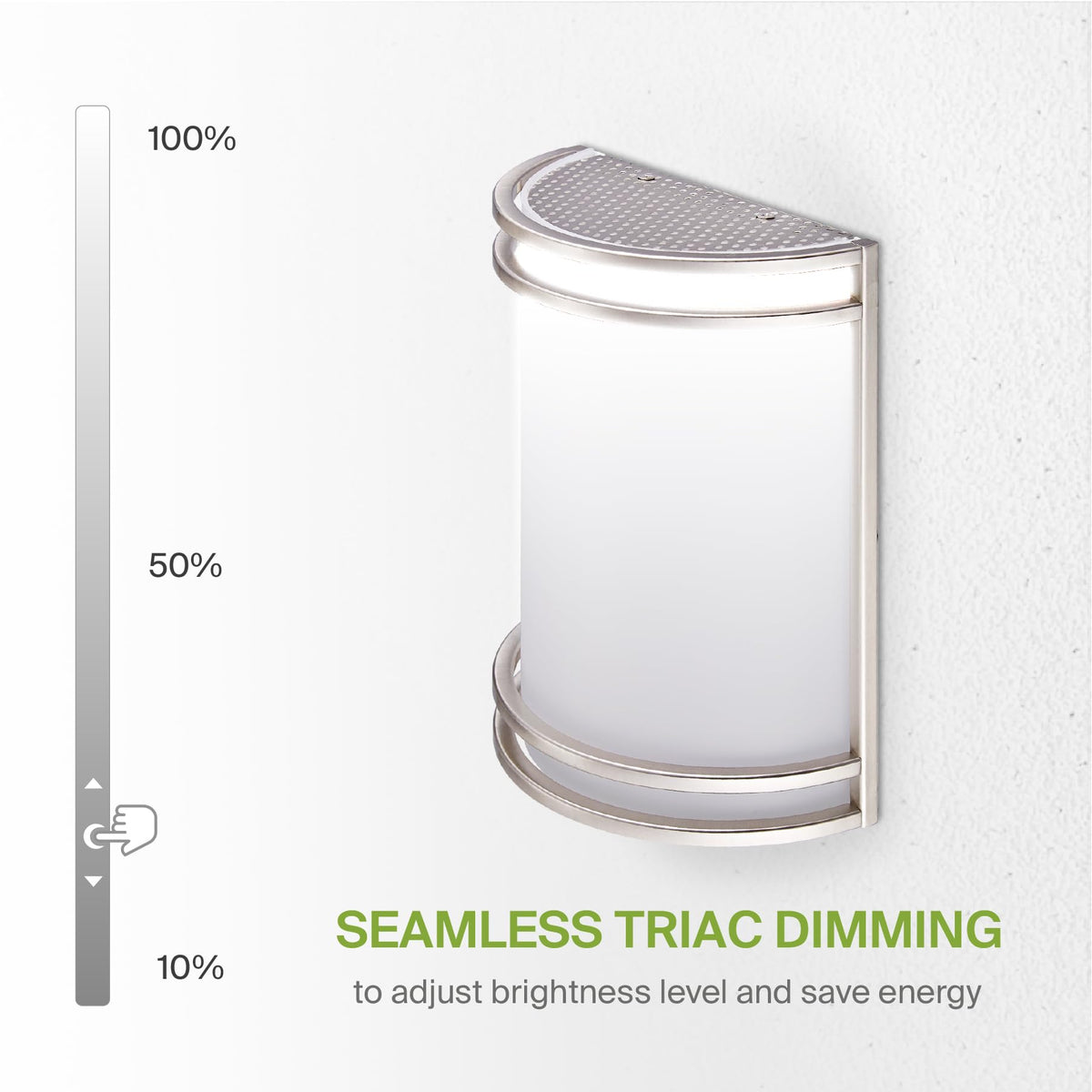 ASD acrylic lens provides a wide 120-degree beam for even coverage.
