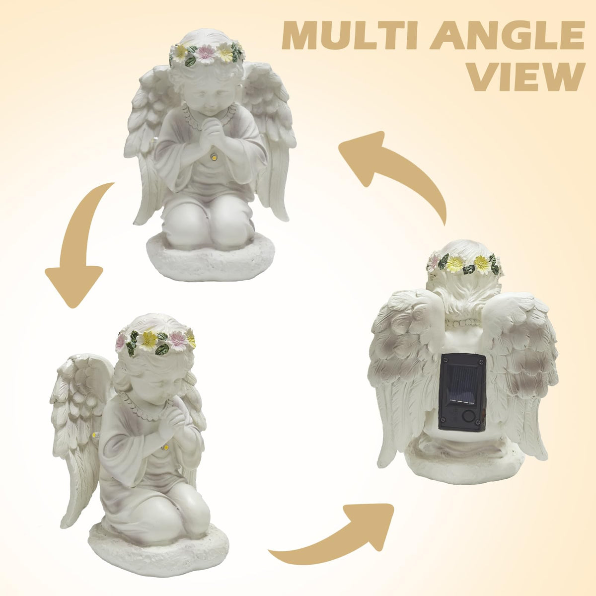 ASDFG patio yard angel decor for a welcoming garden focal point.