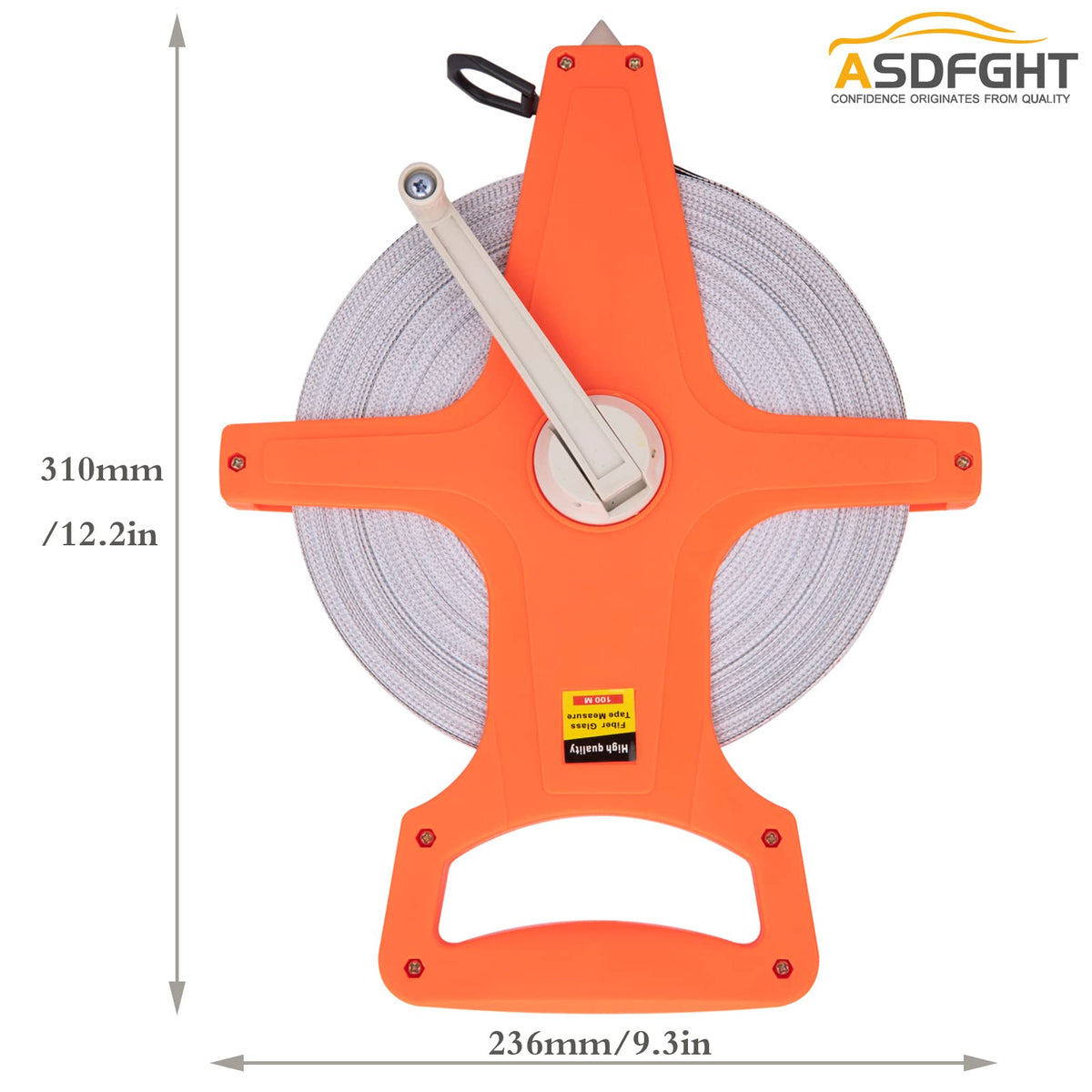 ASDFGHT Open Reel Tape Measure 330 ft marks long distances clearly