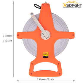 ASDFGHT Open Reel Tape Measure 330 ft marks long distances clearly