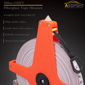 ASDFGHT Open Reel Tape Measure dual-sided scales read feet and meters quickly