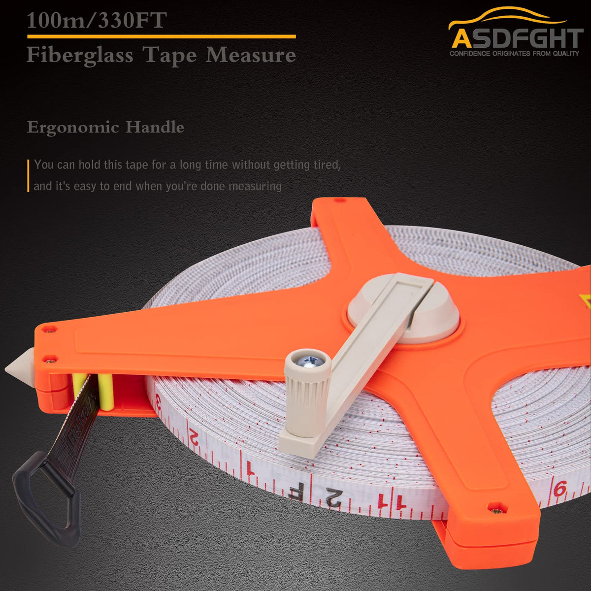 ASDFGHT Open Reel Tape Measure vinyl tape is water resistant and tough