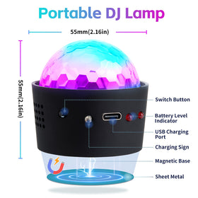 ASFSKY disco ball RGB colors dancing to your playlist for vibrant room vibes