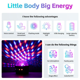 ASFSKY 2-in-1 party light and night light for versatile home celebrations