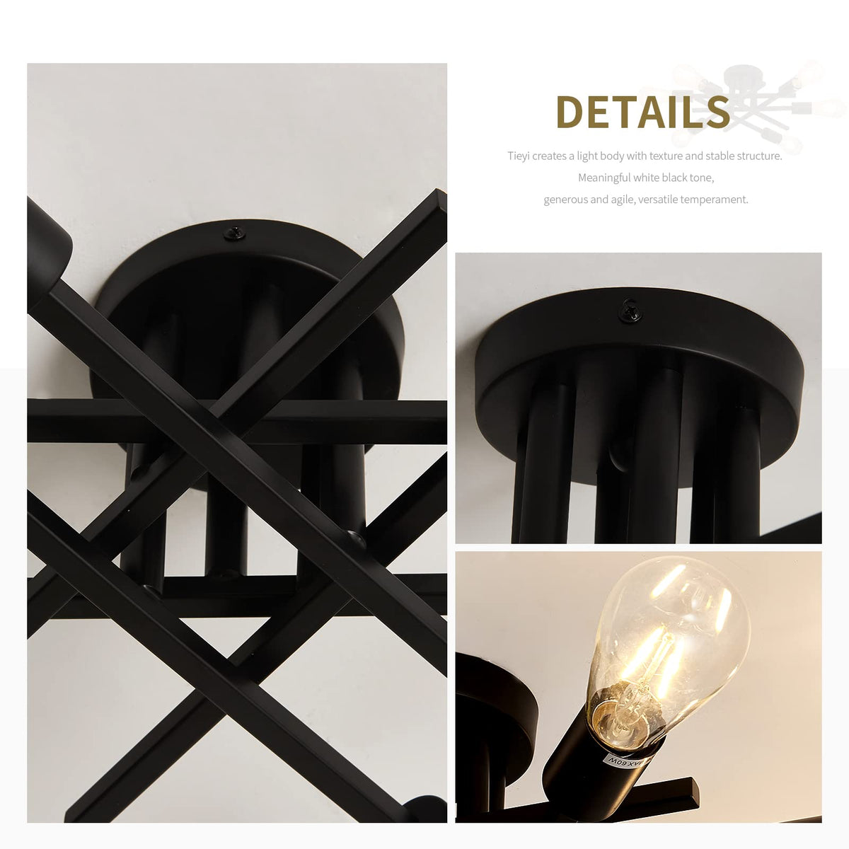 ASGYISA Edison-style fixture offers nostalgic appeal with contemporary form