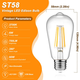 Ascher bulb provides 700 lumens with a 60W-equivalent brightness for everyday rooms.