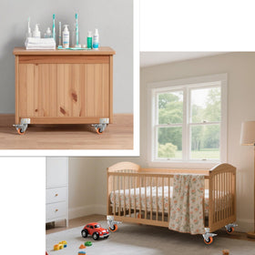ASHGOOB drawer and cabinet caster wheels protect floors during repositioning.