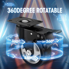 ASHGOOB heavy-duty caster supports up to 1400 lbs per set