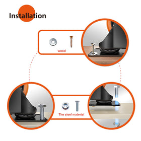 ASHGOOB orange PU wheel leaves no floor marks, protecting surfaces
