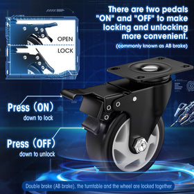 ASHGOOB polyurethane wheel provides smooth, quiet rolling on various indoor floors