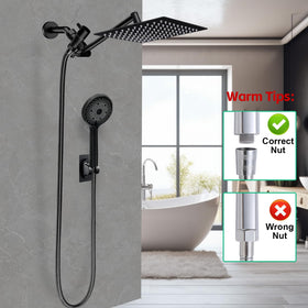 Ashwanth 3way flow regulator enables switch between rain, handheld, and mixed flow.