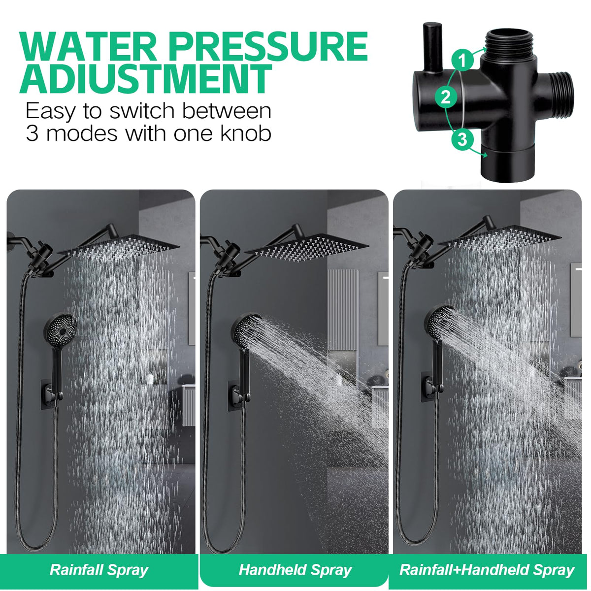 Ashwanth handheld spray mode offers versatile cleansing for family baths and pets.